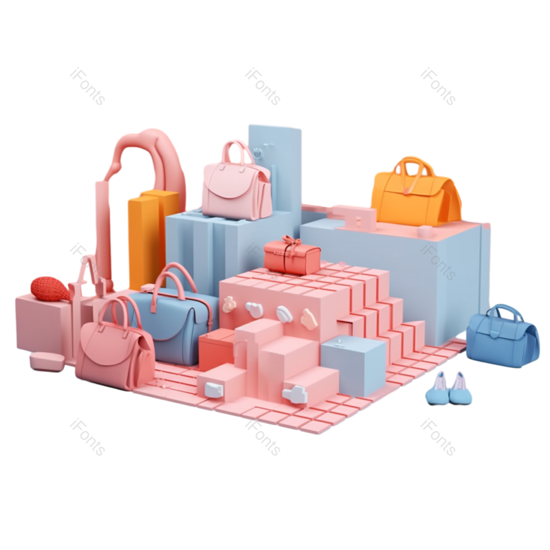 装饰图片,卡通元素,网上购物PNG,插画免抠素材